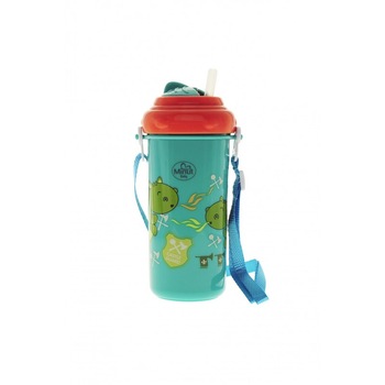 Cana sport cu pai si curea transport Minut Baby, 360 ml, 12+, verde Cana sport cu pai si curea transport Minut Baby, 360 ml, 12+, verde