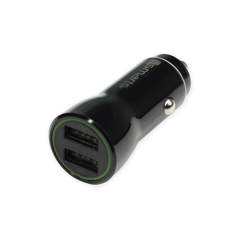 Incarcator auto cu doua porturi USB, 4smarts VoltRoad Dual USB, 17W, negru