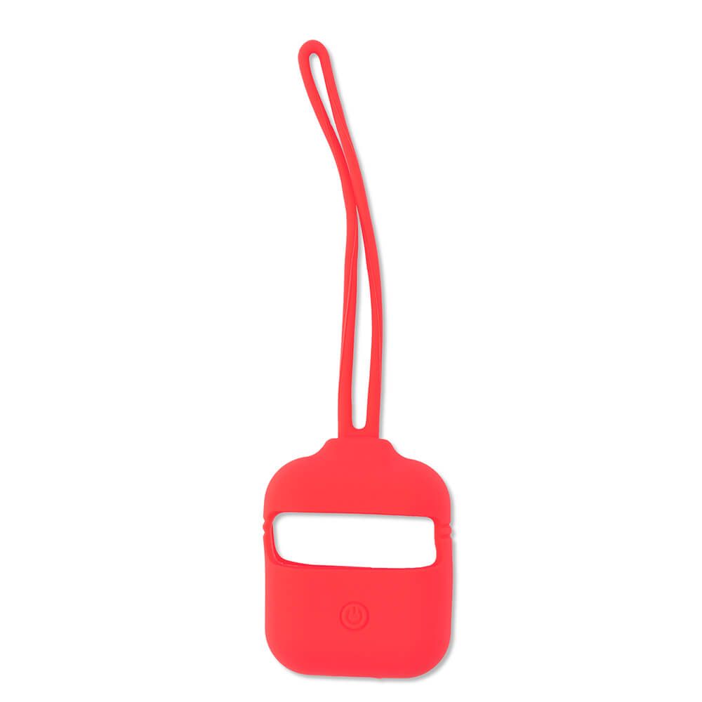 Carcasa din silicon cu curele pentru gat si incheietura mainii 4smarts 2 Straps, pentru Apple AirPods, roz
