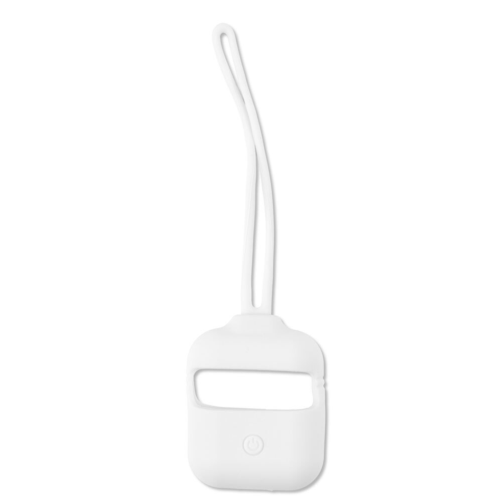 Carcasa din silicon cu curele pentru gat si incheietura mainii 4smarts 2 Straps, pentru Apple AirPods, alb