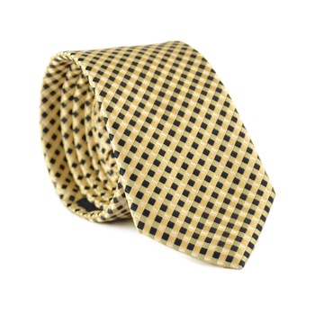 Cravata cu aspect texturat, Newtone, Galben cu negru si argintiu Cravata cu aspect texturat, Newtone, Galben cu negru si argintiu