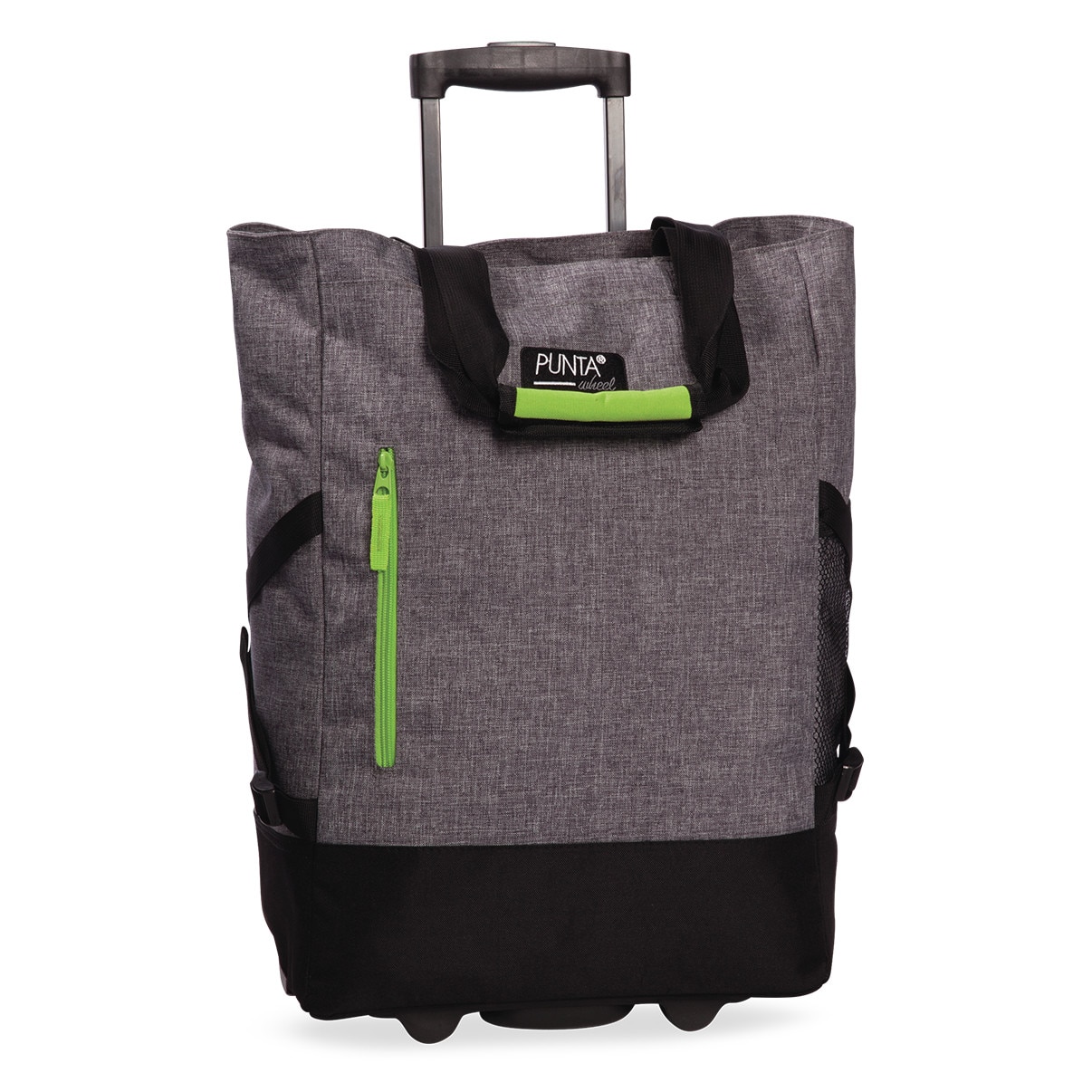 Geanta cumparaturi, cu role, PUNTA, F10183, Gri