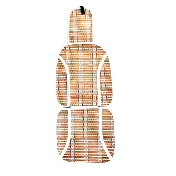Комплект покривала за кола IdealSTORE BACK RELAXER, Размери на седалката 44x49,5 см, облегалка: 54x50 см, облегалка за глава: 29 х 19 см, Изработено от естествени бамбукови влакна, Лесен за монтаж, Универсален модел, Бежов