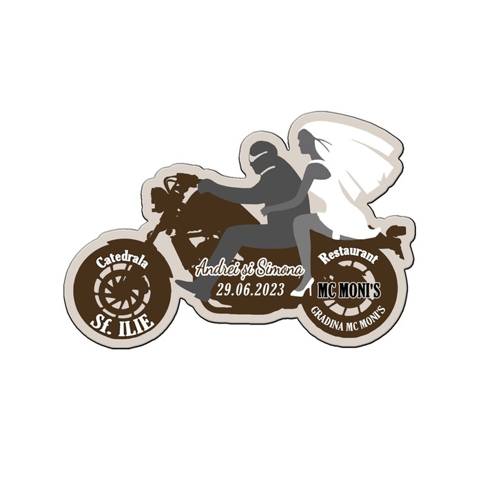 Magnet personalizat, forma motocicleta