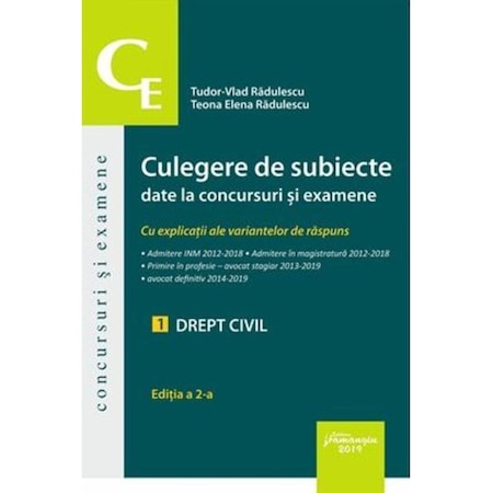 Culegere De Subiecte Date La Concursuri Si Examene 1 Drept Civil Editia A 2 A Emag Ro