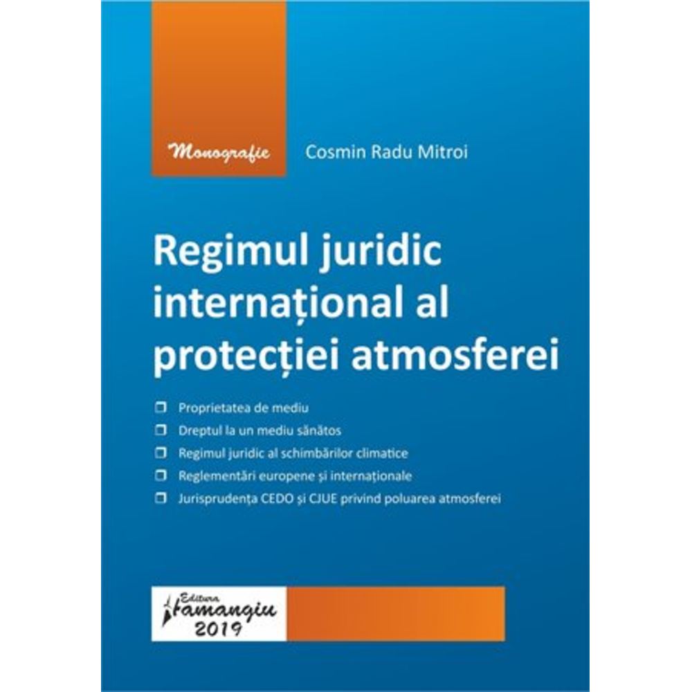 Regimul juridic international al protectiei atmosferei