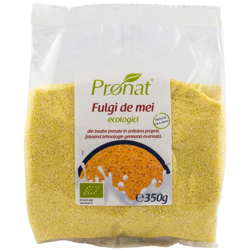 Fulgi de mei, bio, Pronat, 350 g