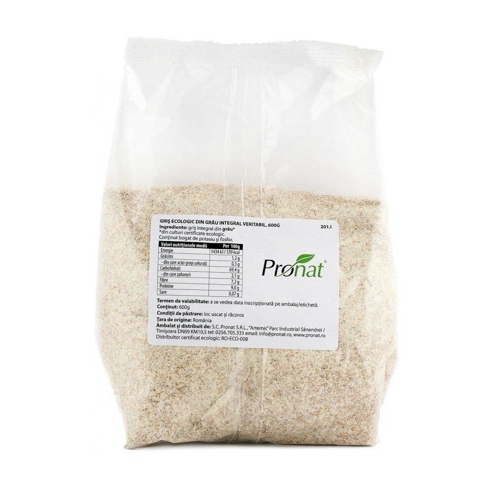 Gris Bio Din Grau Integral Veritabil 600G