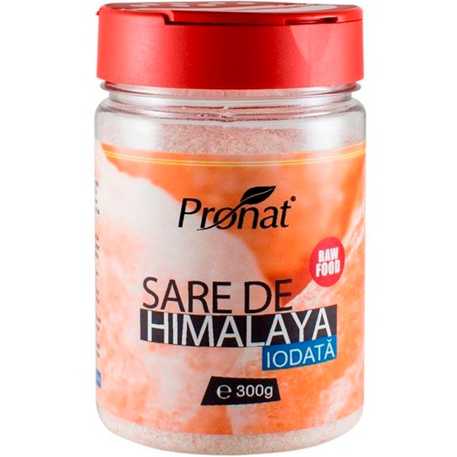 Sare de Himalaya iodata, cu capac tip solnita, Pronat, 300 g
