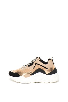 Steve Madden, Pantofi sport cu talpa masiva, model colorblock su garnituri metalizate Antonia Steve Madden, Pantofi sport cu talpa masiva, model colorblock su garnituri metalizate Antonia