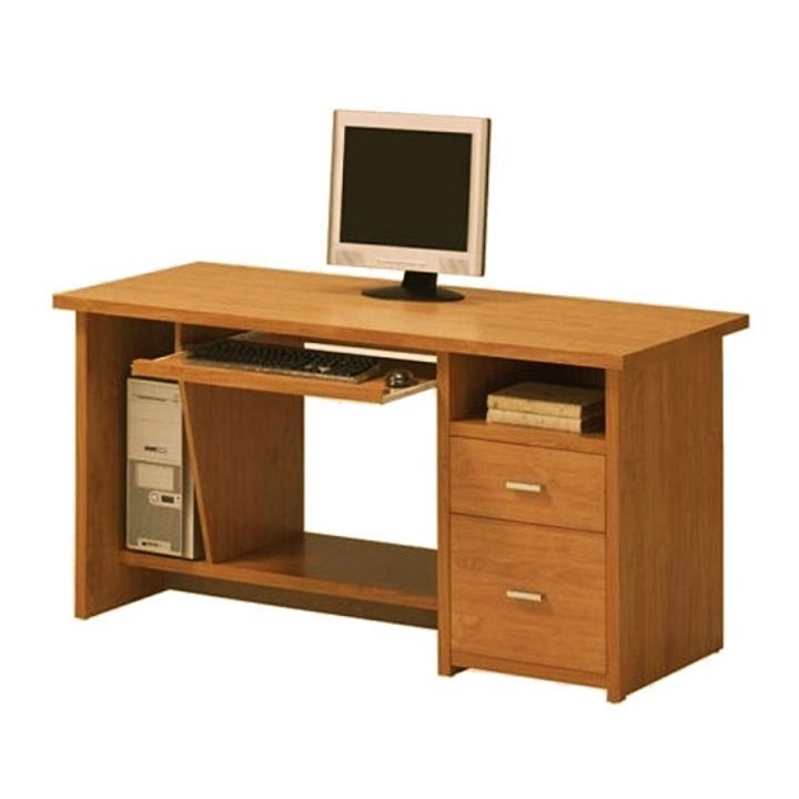 Oscar íróasztal 150x60x76 cm Cseresznye 2 fiókos 2 polcos számítógépasztal