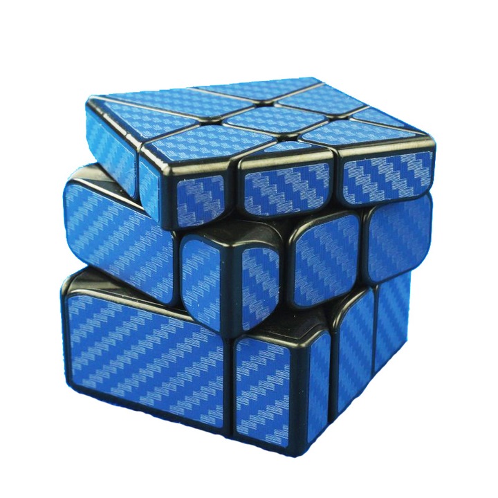 Rubik kocka 3x3x3 Moyu Unequal Windmill szénszálas kék, 151CUB
