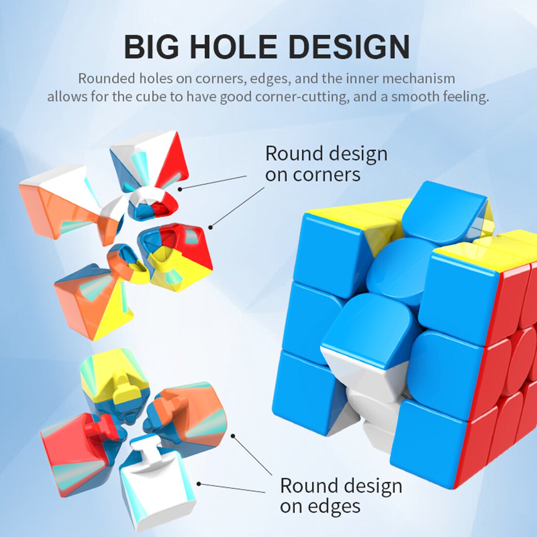 Cub Rubik 3x3x3 MoYu MeiLong Stickerless, 154CUB - eMAG.ro