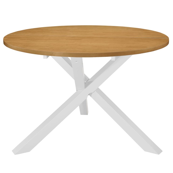 Кухненска маса, 120 х 75 см, MDF, Бял