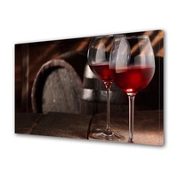 tablou canvas luminos in intuneric varioview led bar doua pahare in prim-plan si butoaie pe fundal 60 x 90 cm imagen 24_0_
0