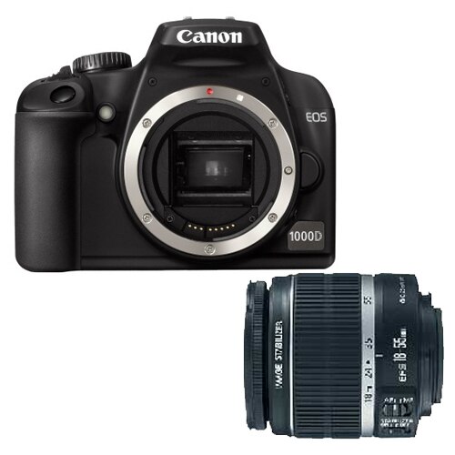 Aparat foto digital Canon EOS 1000D Body, obiectiv Canon EF 18-55
