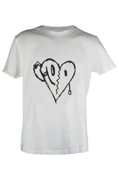 Tricou Sad Heart, Alb Tricou Sad Heart, Alb