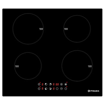 Plita inductie Pyramis 58IND910, 4 zone de gatit, 9 trepte de putere, Touch Control, Timer, Negru Plita inductie Pyramis 58IND910, 4 zone de gatit, 9 trepte de putere, Touch Control, Timer, Negru