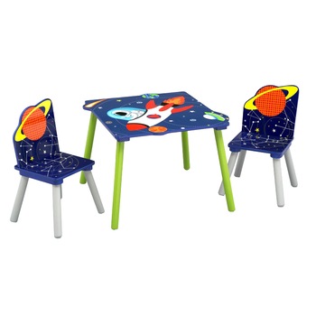 Set Delta Children Astronaut, masuta si 2 scaunele, Albastru Set Delta Children Astronaut, masuta si 2 scaunele, Albastru