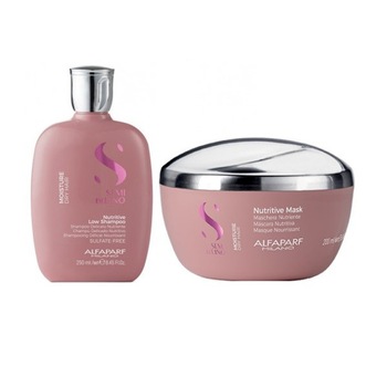 Set pentru par uscat si deteriorat Alfaparf Semi Di Lino Moisture Nutritive, 250 ml Sampon, 200 ml Masca Set pentru par uscat si deteriorat Alfaparf Semi Di Lino Moisture Nutritive, 250 ml Sampon, 200 ml Masca