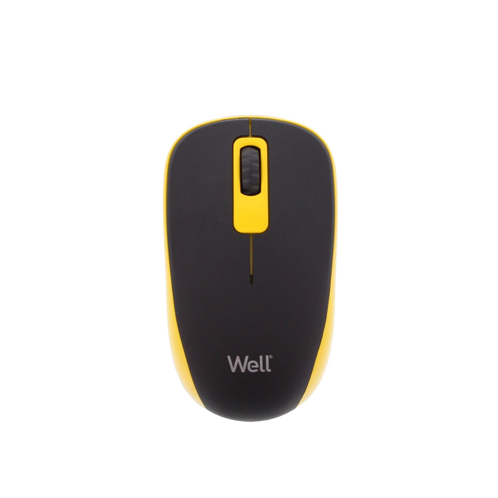Mouse wireless Well MW102 negru/galben