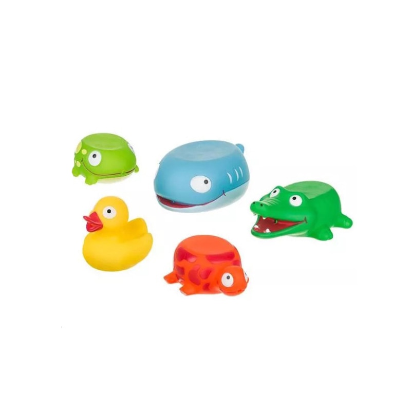 Set 5 figurine pentru baie Akuku A0364, Multicolor