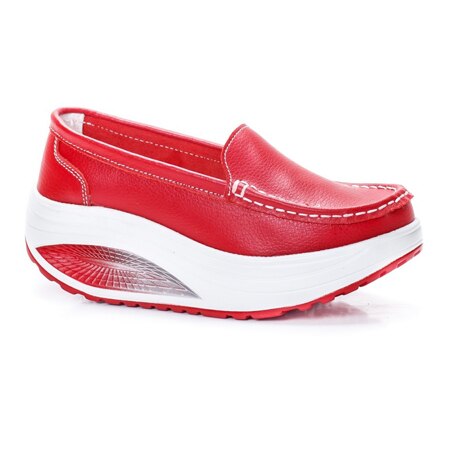 Pantofi cu talpa joasa comozi,casual,D&J Exclussive,rosu, Rosu