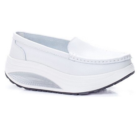 Pantofi cu talpa joasa comozi,casual,D&J Exclussive,alb
