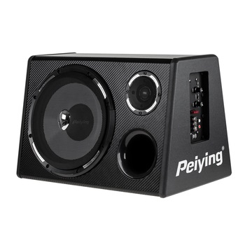 Subwoofer 10 inch cu amplificare 200 W MAX Peiying Subwoofer 10 inch cu amplificare 200 W MAX Peiying