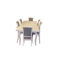 set masa living pentru 6 persoane scaune tapitate gri 140 cm lungime extensibila la 180 cm imagen 46_0_
0