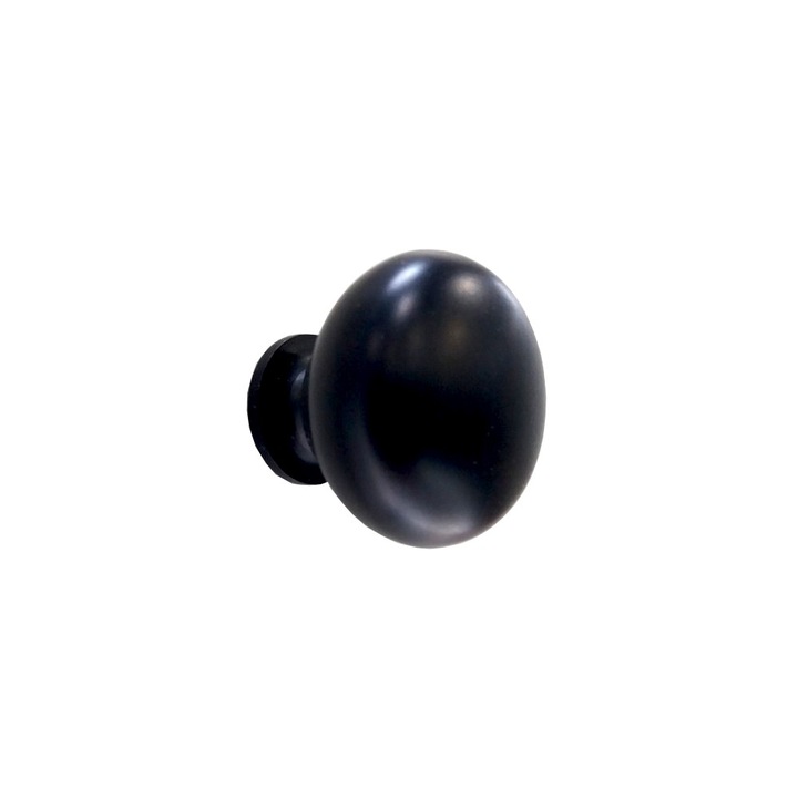 GEL Bútorgomb, 32,5 mm, Alumínium/Cink, Matt fekete