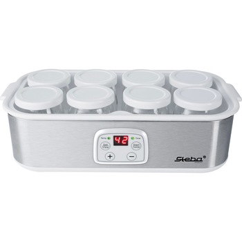 Aparat pentru preparat iaurt Steba JM3, 25 W, Timer, Control temperatura, 8 recipiente, Inox Aparat pentru preparat iaurt Steba JM3, 25 W, Timer, Control temperatura, 8 recipiente, Inox