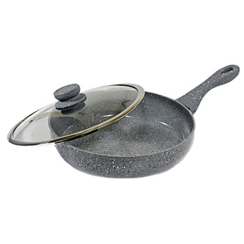 Tigaie din aluminiu, marmorata cu capac Zephyr, 20 cm Tigaie din aluminiu, marmorata cu capac Zephyr, 20 cm