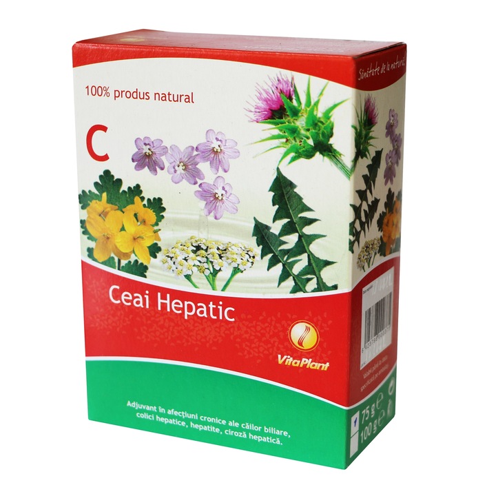 Ceai hepatic - VitaPlant, 100 gr, 100% natural