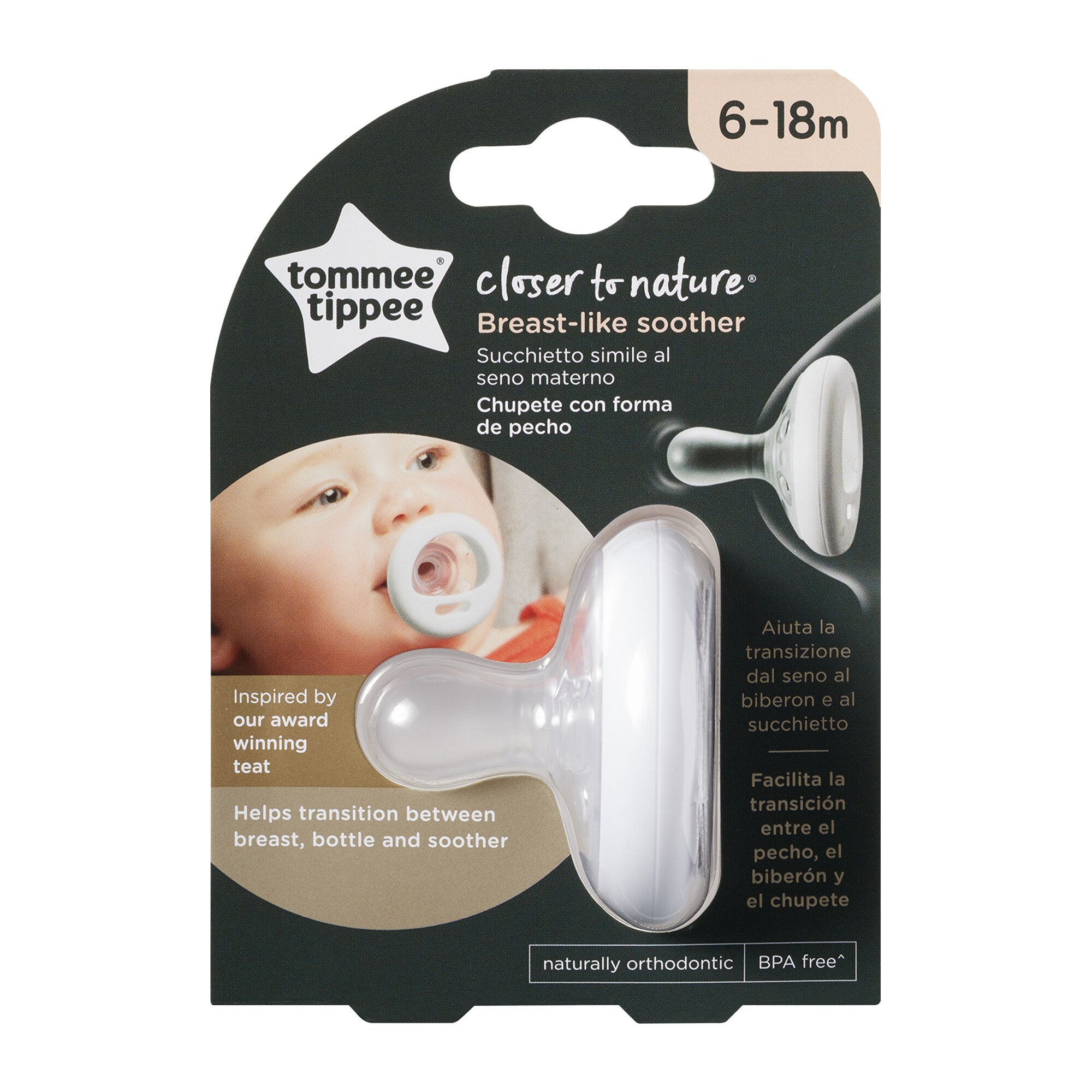 Suzeta Tommee Tippee Closer to Nature, 1buc, 6-18 luni