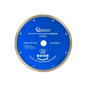 Disc diamantat 250mmx10x1.6mm, Geko PREMIUM G78334 Disc diamantat 250mmx10x1.6mm, Geko PREMIUM G78334