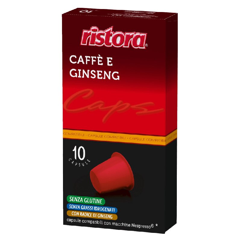 Capsule Ristora Ginseng, compatibile Nespresso, 10 capsule