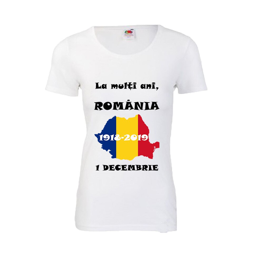 Tricou personalizat Fruit of the loom dama Romania, 1 decembrie 2019, M