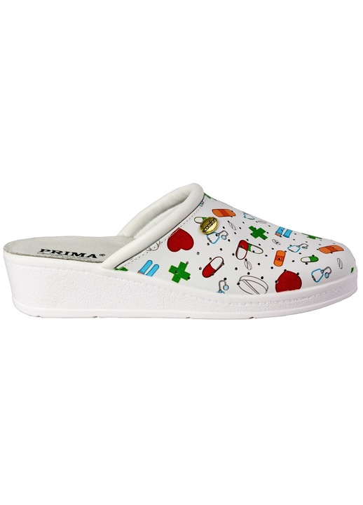 Saboti design medical,desene pastilute piele perforati cu talpa antiderapanta, CE mark