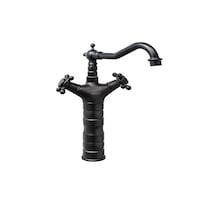 Baterie lavoar montare blat retro negru antichizat TRENDY S