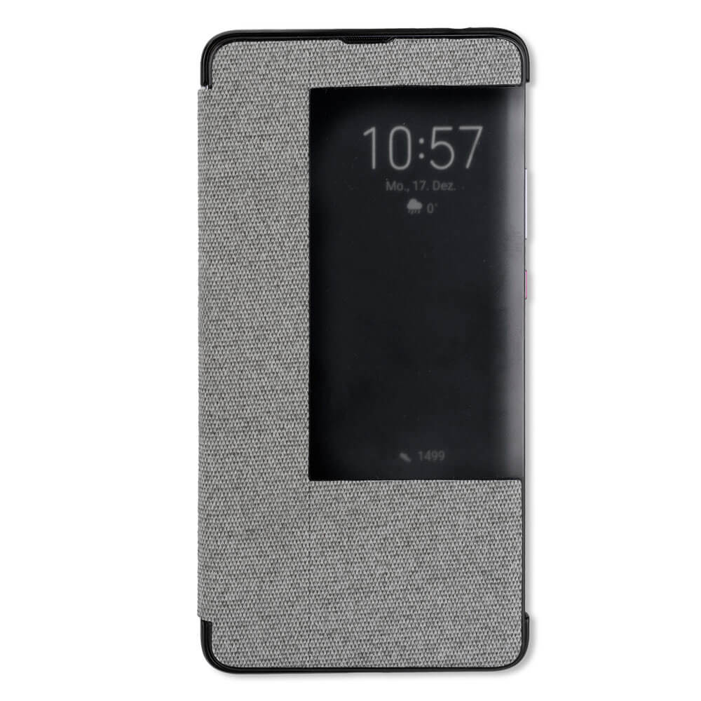 Husa textila 4smarts Smart Cover, pentru Huawei Mate 20 X, gri deschis