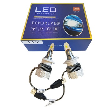 Set 2 becuri led H7 DOMDRIVE®, lumina alba, 8000k, ventilatie automata, fara erori, model 2019 Set 2 becuri led H7 DOMDRIVE®, lumina alba, 8000k, ventilatie automata, fara erori, model 2019