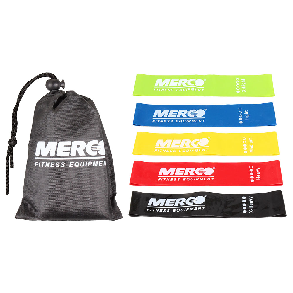 Set 5 benzi fitness Merco mini band, 50x5cm