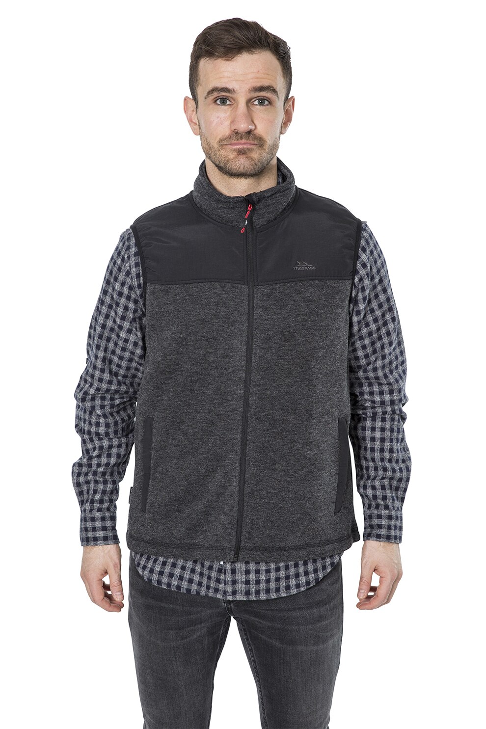 Trespass, Vesta cu captuseala din fleece Leafminer, Negru stins