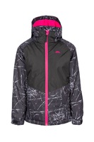 Trespass, Geaca impermeabila Lottar, Negru/Fucsia, 3-4Y Standard