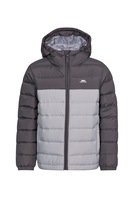 Trespass, Geaca impermeabila cu vatelina si gluga Oskar, Gri inchis/Gri, 3-4Y Standard