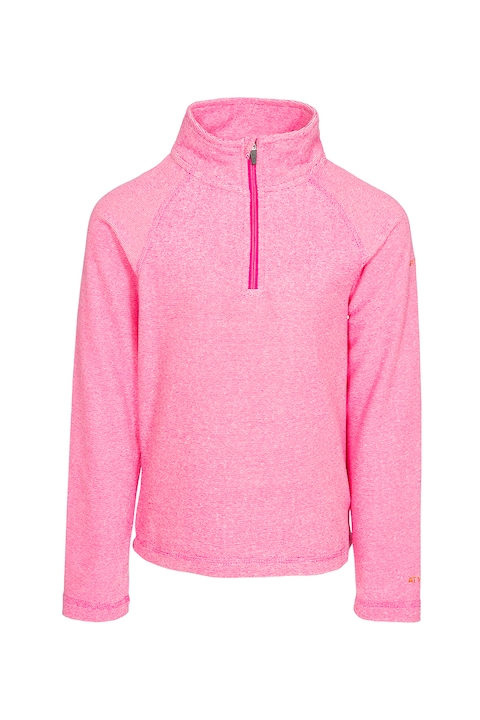 Trespass, Суитшърт Meadows с полуцип и висока яка, Пастелнорозов