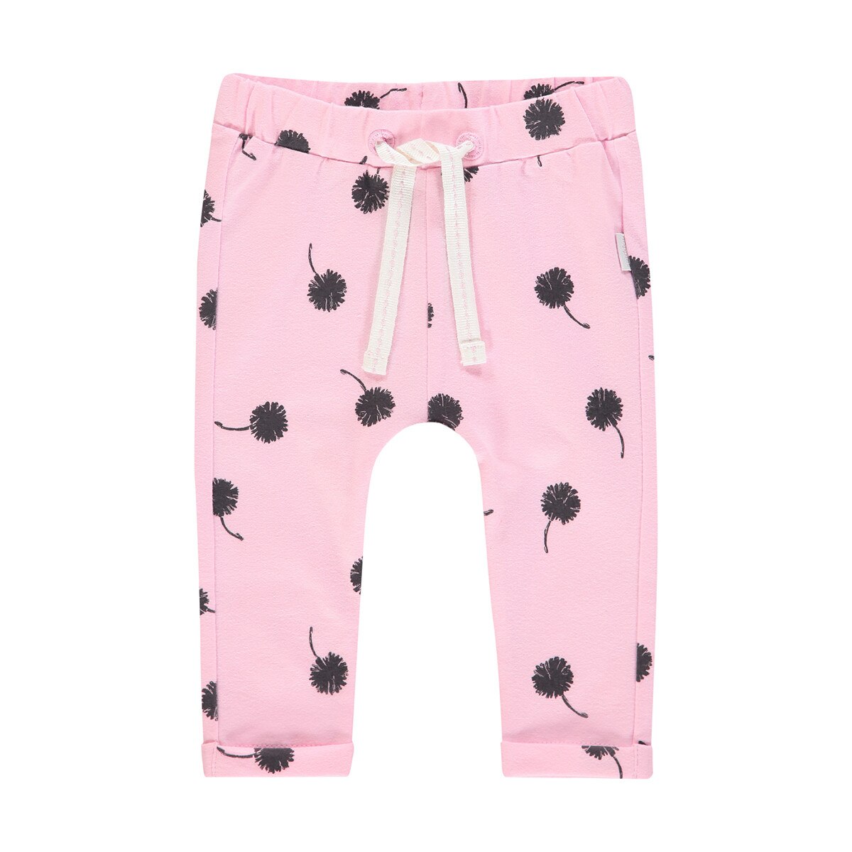 Pantaloni bebe, Noppies, cu mansete, Palmyra, Roz/Negru
