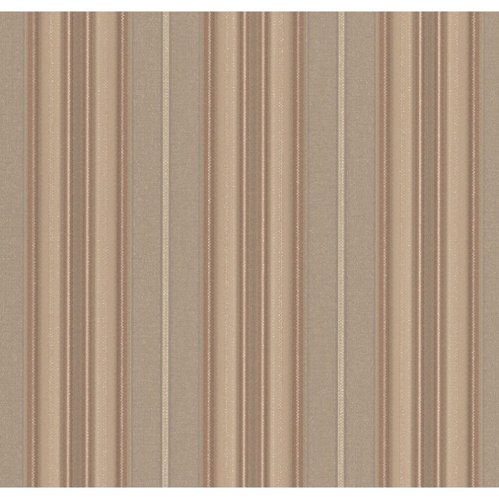 Tapet semilavabil, Slavyanski Oboi, Cezar 5194-08, in relief, hartie, duplex, bej-maro, dungi, rola 0.53 m x 10.05 ml