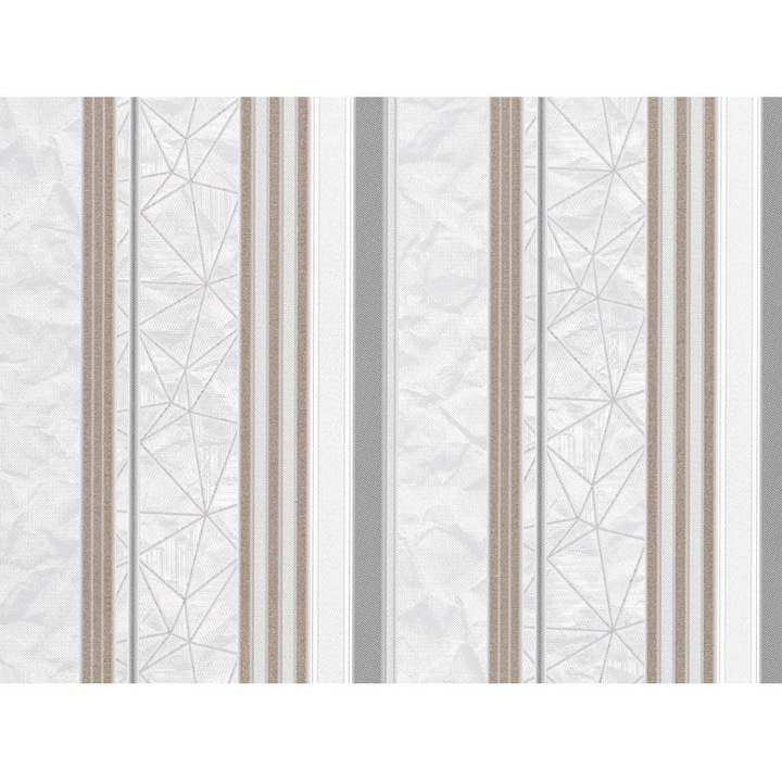 Tapet lavabil Slavyanski Oboi, Premiera 5629-10, model dungi clasic, gri-maro, vinil, pentru living sau dormitor, rola 0.53 m x 10.05 ml